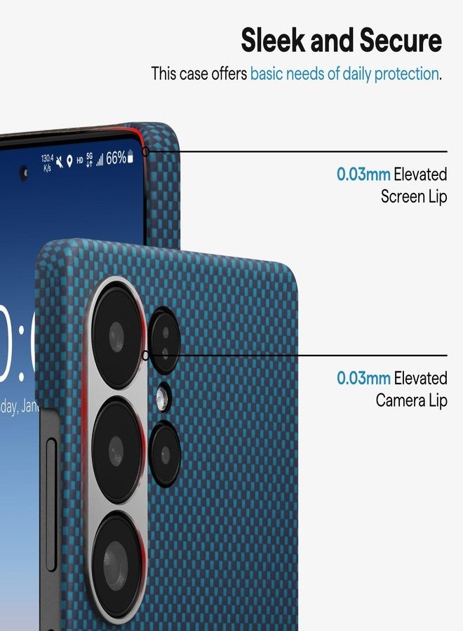 بيتاكا جراب pitaka لهاتف سامسونج جالاكسي S25 ألترا مقاس 6.9 بوصة، متوافق مع MagSafe، جراب نحيف وخفيف الوزن لهاتف سامسونج جالاكسي S25 ألترا، مصنوع من ألياف الأراميد 1500D [نسيج ملموس - شروق القمر] - Image 5