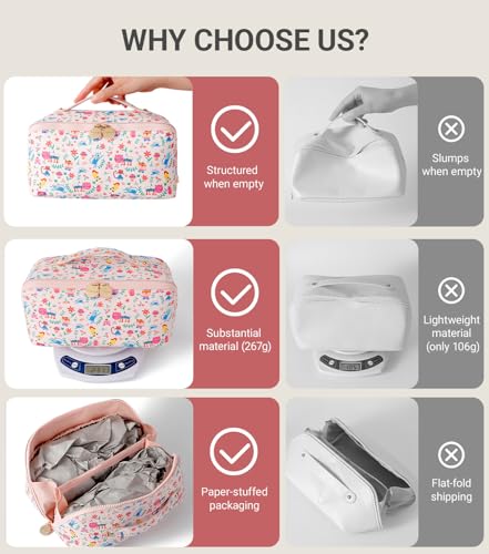 Aveniee Travel Makeup Bag for Women, Large Cosmetic Organizer with Open-Flat Design, Clear Divider & Handle - Waterproof PU Leather Toiletry Case, Cat Pattern - Image 4