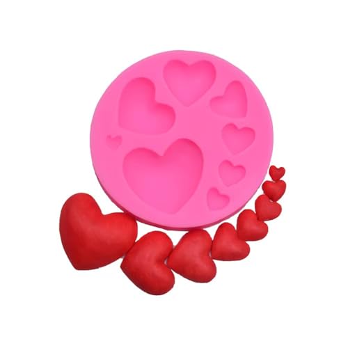 SHOAIB Heart Shape Fondant Mould for Cake Decoration, Multiple Size Heart Shape Chocolate Mold Cake Decorating Silicone Mould - Image 2