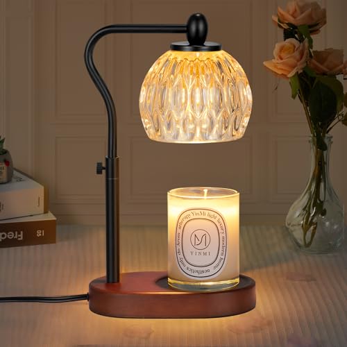 NVRGIUP Candle Lamp with Timer & Dimmer - Height Adjustable for Scented Candles, with 2 * 50W Bulbs - Home Decor Gift for Mothers Day (Black) - Image 1