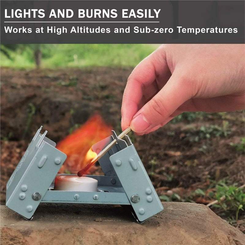 Godora 46 PCS Solid Fuel Tablets, Powerful 1300-Degree Fuel, Easy to Light, Waterproof for Backpacking, Camping, and Emergency Use - Eco-Friendly - Image 2
