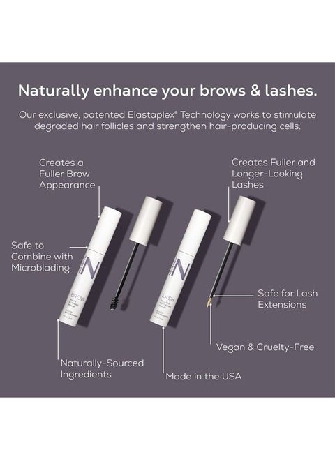 Lash & Brow Boosting Serum – Promotes Longer, Fuller, Thicker Looking Lashes & Brows | Follicle Strengthening Eyelash & Eyebrow Enhancing Formula with Elastin Technology (2-Pack)