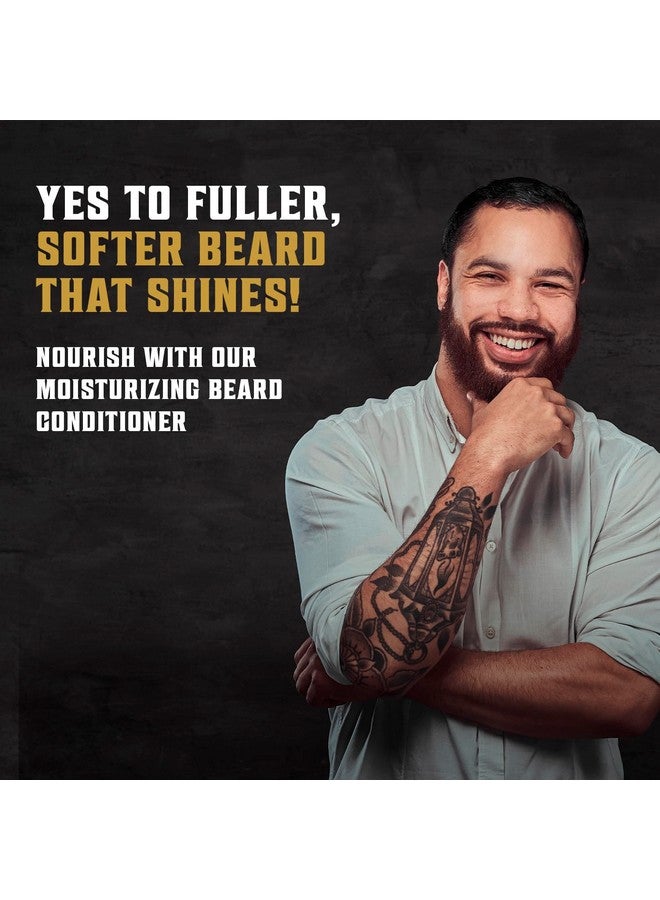 فايكنج رفلوشن غسول اللحية وبلسم اللحية للرجال بزيت الأرجان وزيت الجوجوبا - منعم ومقوي اللحية - شامبو وبلسم اللحية بزيت اللحية (17 أونصة، تبغ حلو) - Image 3