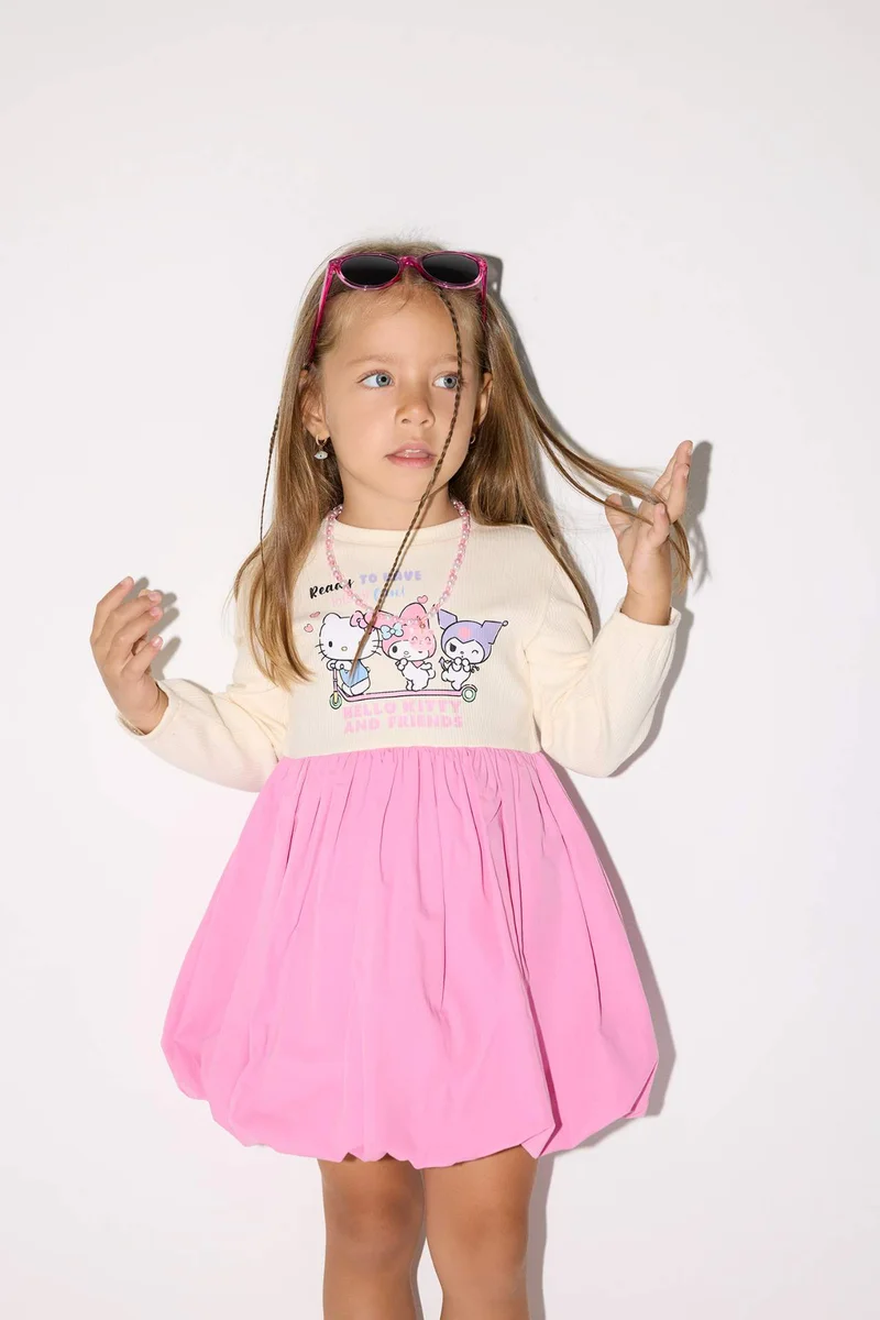 ديفاكتو Baby Girl Hello Kitty Corduroy Camisole Dress