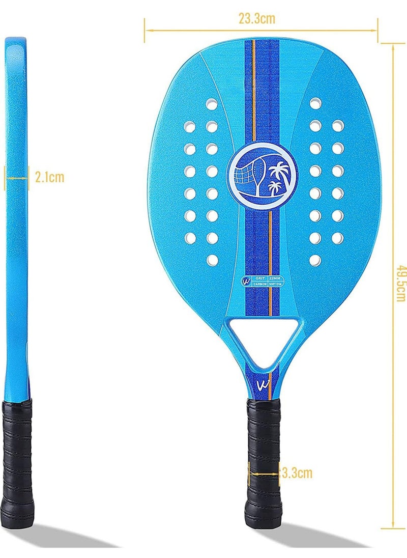 Beach Tennis Racket with Carbon Fiber Face and Memory Foam Primary