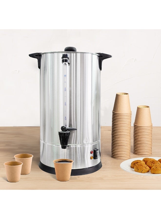 Restaurantware 110 Cup Coffee Urn, 1 Double Wall Hot Beverage Dispenser - Quick Brewing, For Home Or Commercial Use, Stainless Steel Coffee Dispenser, Equipped With Water Gauge and Safety Mechanism,  - Image 3