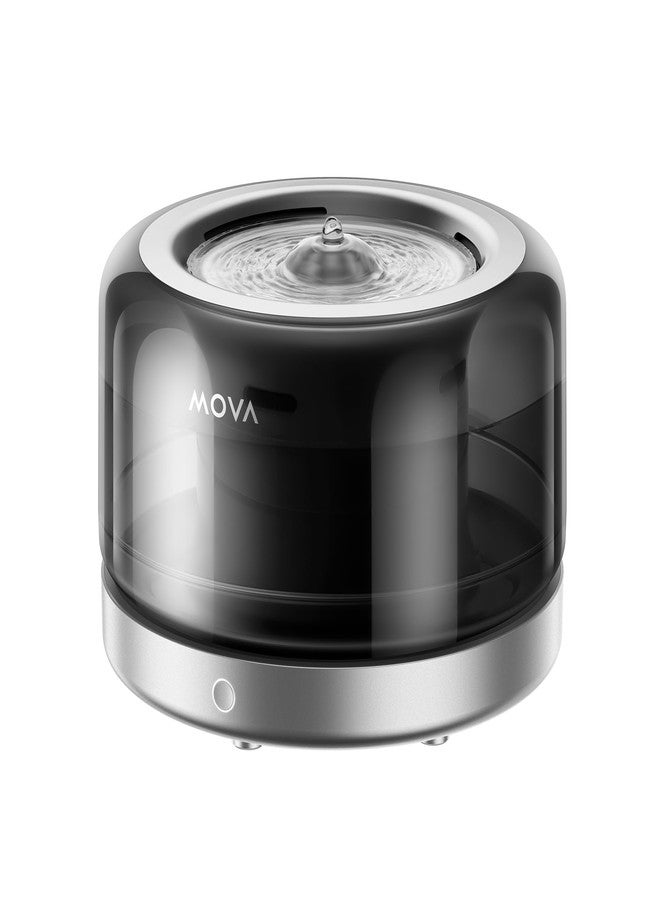 Mova WF20 Pro Cat Water Fountain, Stainless Steel Water Plate Pet Water Fountain with 3 Water Flow Modes Detachable Design Easy to Clean and Assemble, Filters Included - Image 1