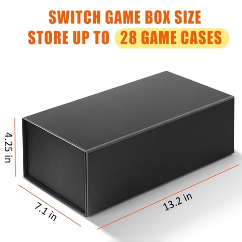 tutata Video Game Holder, Game Disc Storage Box Compatible with Nintendo Switch Game Holder, Organize up to 28 Cases - Black 1 Pack - Image 3