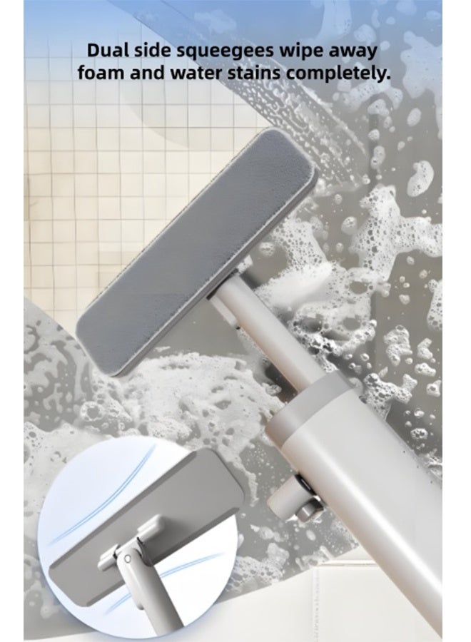 Household Mini Mop, Wall-Mounted Fiber Desktop and Floor Cleaning Mop, Portable Household Adjustable Flat Mop and Crevice Brushes, Hand Wash Free Mop are Used Desktops/Walls/Floors - Image 5