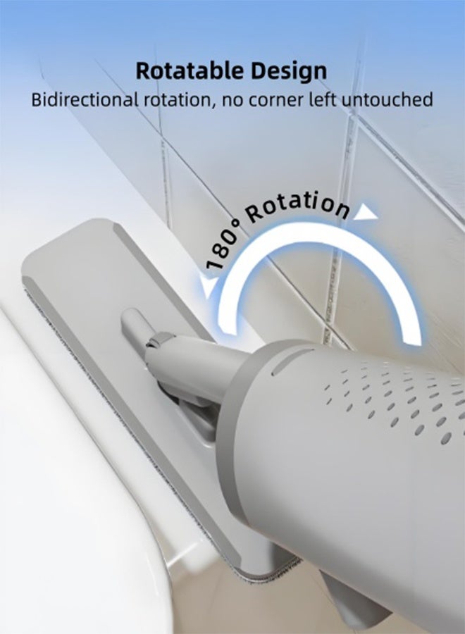 Household Mini Mop, Wall-Mounted Fiber Desktop and Floor Cleaning Mop, Portable Household Adjustable Flat Mop and Crevice Brushes, Hand Wash Free Mop are Used Desktops/Walls/Floors - Image 4