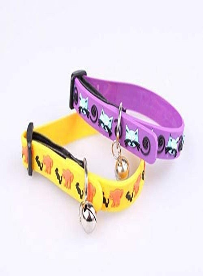 The DDS Store Cat Kitten/Rabbit Extra Small, Soft Silicone Pet Whelping Collars with Bell - Non-Toxic, Environment-Friendly - for Small Pet Animals - Color May Vary - Image 3