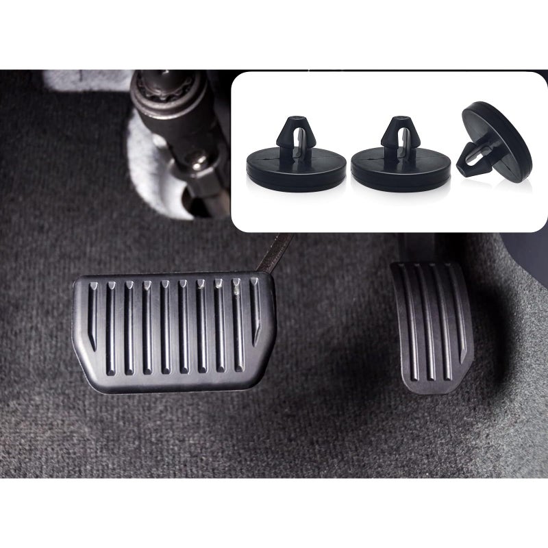 Ajxn 4 PCS Brake Pedal Pad and Light Switch Stopper - Black - Image 4