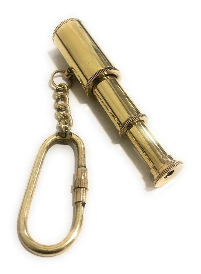 NauticalMart 3 Inch Brass Spyglass Key Chain | Perfect Nautical Gift with Solid Cap, Ideal for Maritime Enthusiasts, Steampunk and Pirate Cosplay, Decorative Key Ring - Image 2