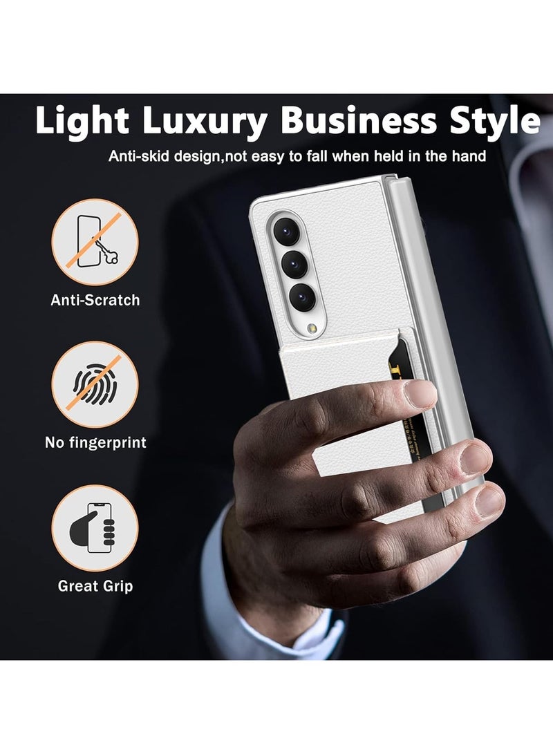 General Luxury PU Leather Case for Samsung Galaxy Z Fold 5 5G - Shockproof Wallet Card Slot Cover with Kickstand  - Image 4