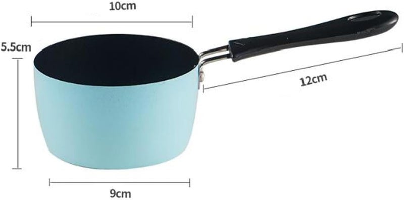 Milk Pan Stainless Steel Saucepan Cooking Pot All Stove Anti Scald Handle Polished Easy Clean Suitable for Restaurant Teahouse, Blue - Image 3