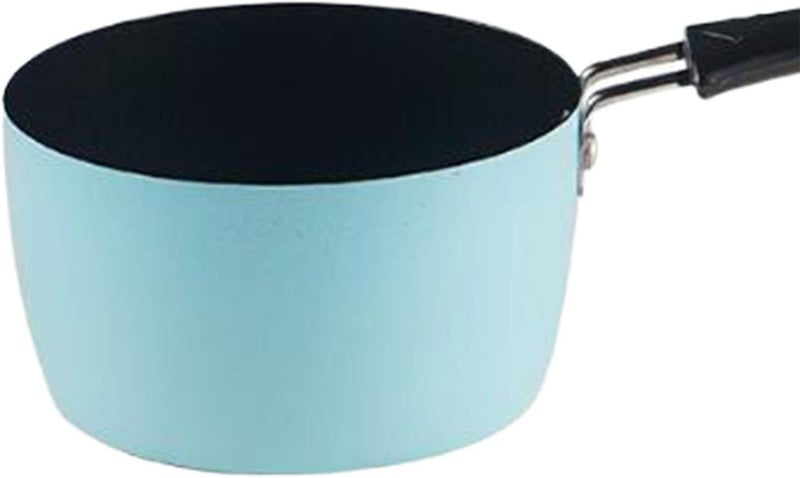 Milk Pan Stainless Steel Saucepan Cooking Pot All Stove Anti Scald Handle Polished Easy Clean Suitable for Restaurant Teahouse, Blue - Image 2