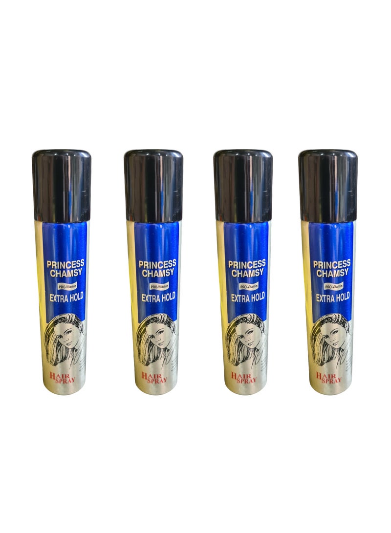 برينسس شامسي 4 قطع من بخاخ الشعر إكسترا هولد 90 مل للكل - Image 1