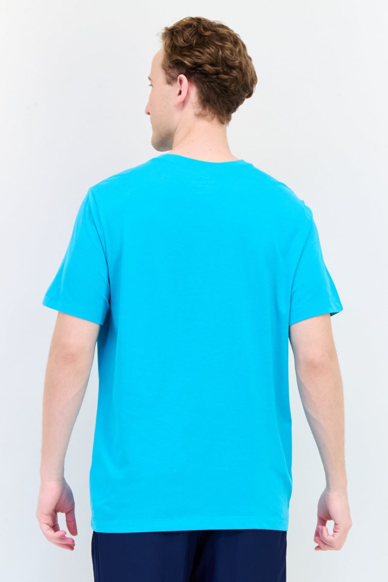 Nike تي شيرت رياضي للرجال بأكمام قصيرة مناسب للخارج، تركواز - Image 3