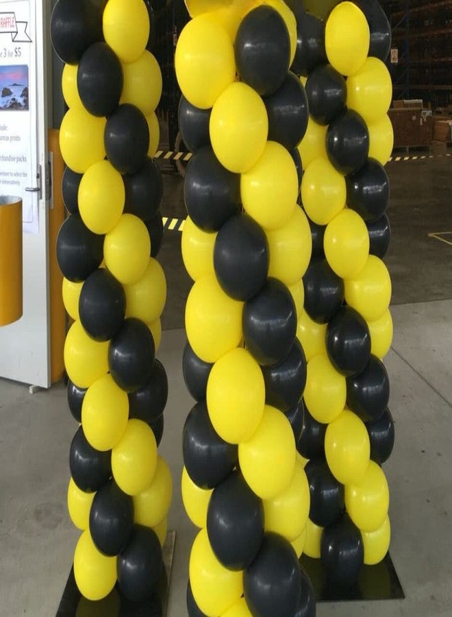 Flyloons Black Yellow Balloons Pack of 50 for birthday decoration items also suitable for Anniversary, Wedding, Celebration, Party - Image 1