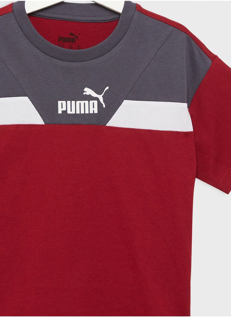 PUMA Youth Power Colorblock T-Shirt