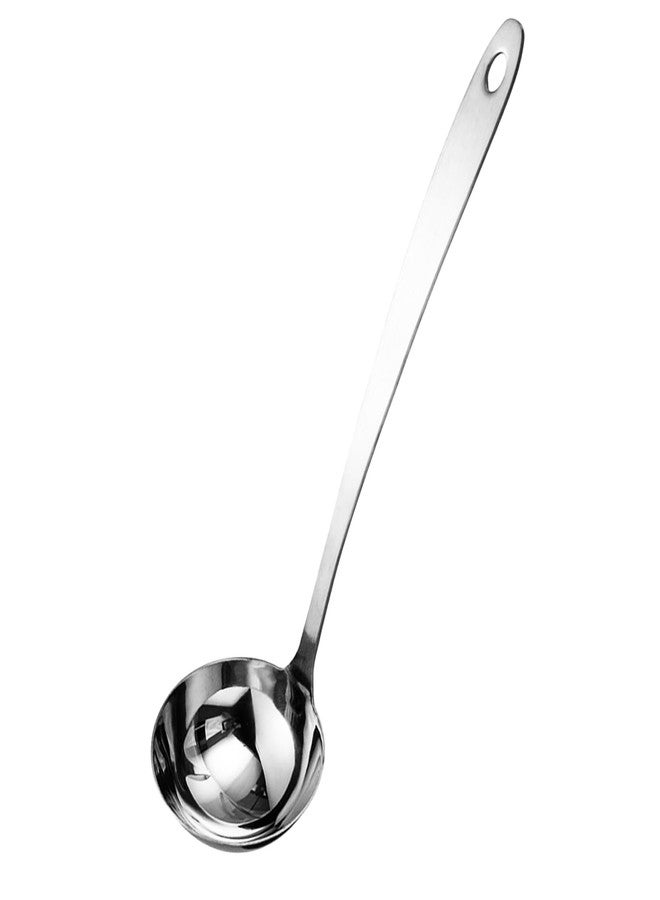 Voltology Professional Stainless Steel Soup Ladle, 10.5" Comfort Grid, Long Ergonomic Handle, Durable Kitchen Utensil for Cooking, Stirring, Serving Soups, Heavy-Duty Metal, Dishwasher Safe - Image 1