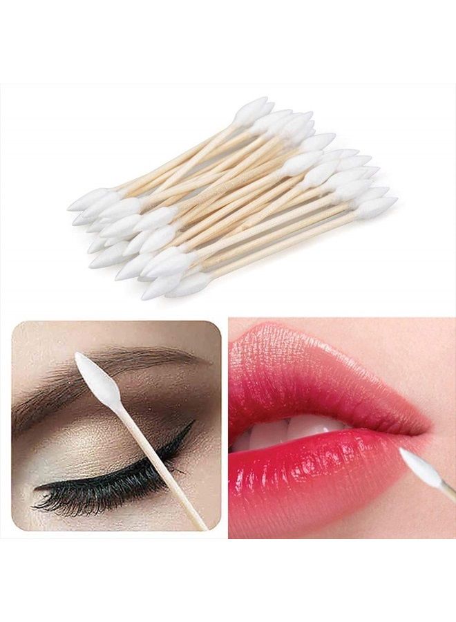 Hedume 2500 Pieces Wooden Cotton Swabs, Double Pointed Cotton Buds (25 Packs, 100 Pieces 1 Pack) - Image 4
