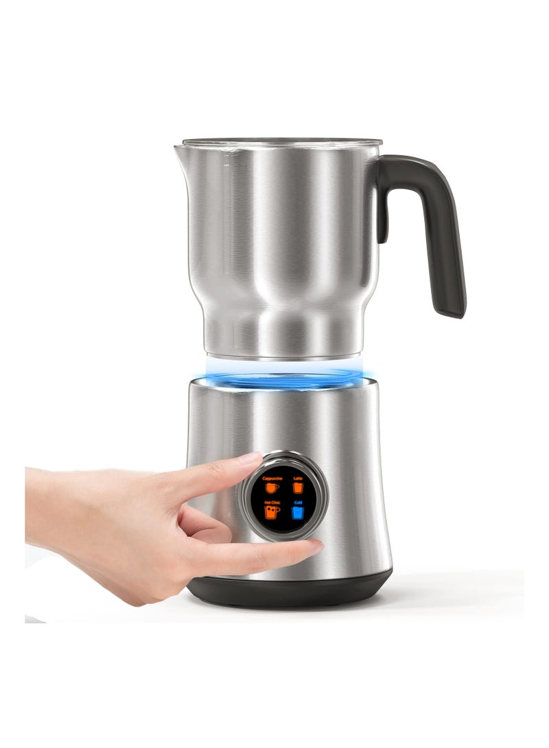 SYOSI Detachable Electric Milk Frother 4-in-1, 304-Stainless-Steel 500ML Milk Steamer Hot and Cold Milk Foamer Versatile Hot Chocolate and Milk Foamer Milk Frother and Warmer for Coffee Cappuccino,Latte - Image 1