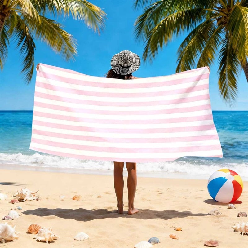 Microfiber Beach Towel 70 x 140 cm Quick Dry Lightweight Fast Drying Soft Summer Swimming Outdoor Comfortable Luxury Gift - Image 3