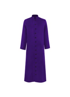 Nordic anime Halloween cosplay costume medieval friar Wizard clothing priest clothing Church priest cos clothing Purple new priest cos clothing