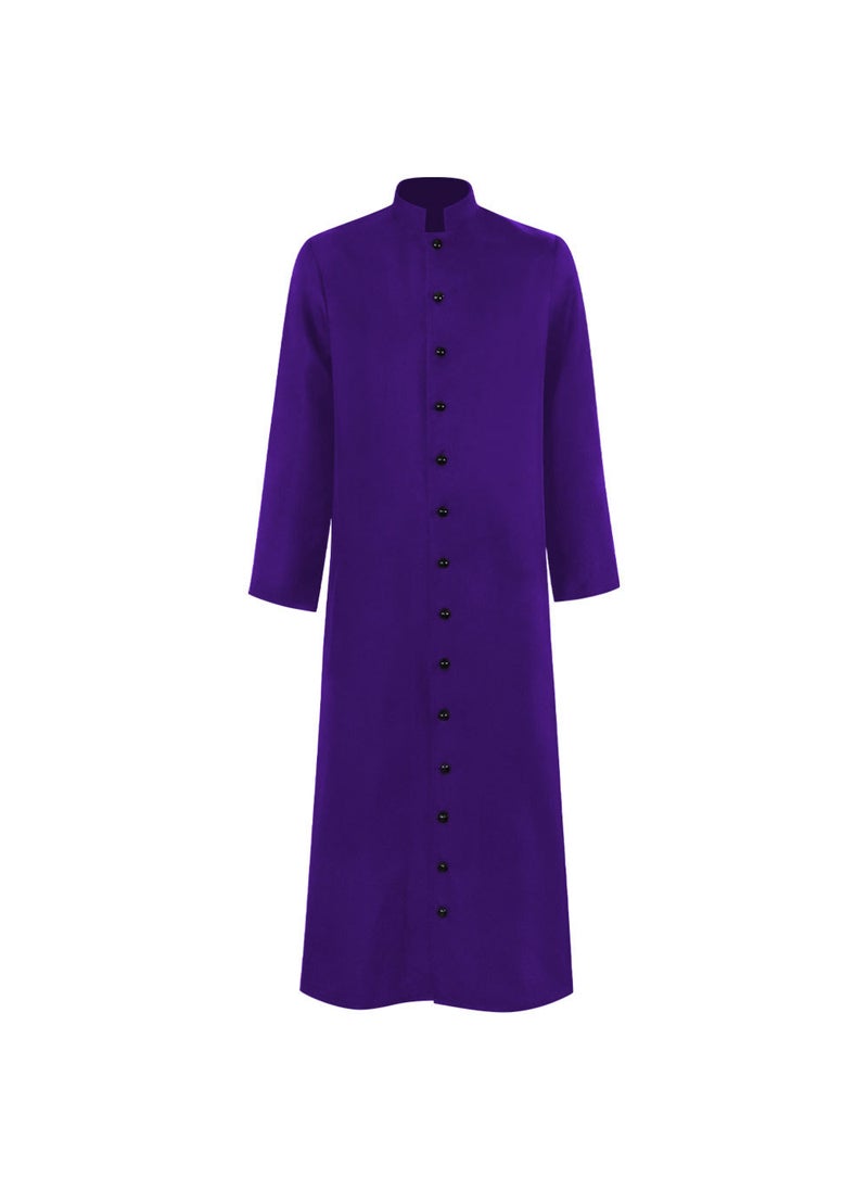 Generic - Nordic anime Halloween cosplay costume medieval friar Wizard clothing priest clothing Church priest cos clothing Purple new priest cos clothing - Image 1