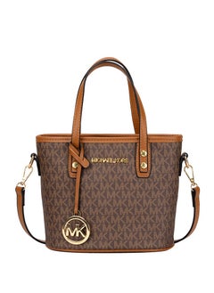 MK MK Jet Set Travel Extra Small Convertible Tote In Signature Canvas Brown  - Image 3