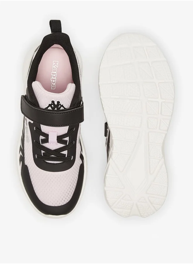 Kappa Girls' Colourblock Sports Shoes with Hook and Loop Closure