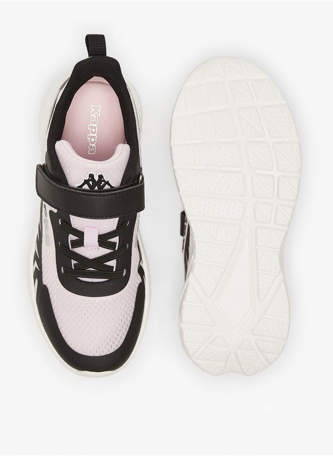 Kappa Girls' Colourblock Sports Shoes with Hook and Loop Closure  - Image 4