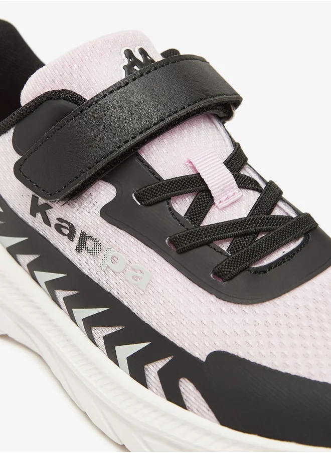 Kappa Girls' Colourblock Sports Shoes with Hook and Loop Closure