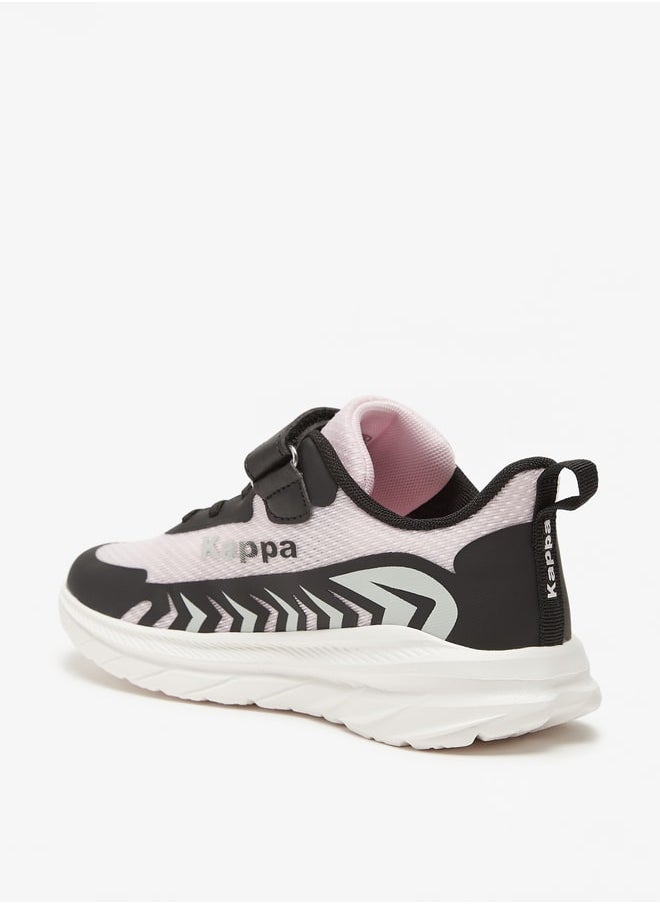 Kappa Girls' Colourblock Sports Shoes with Hook and Loop Closure  - Image 2