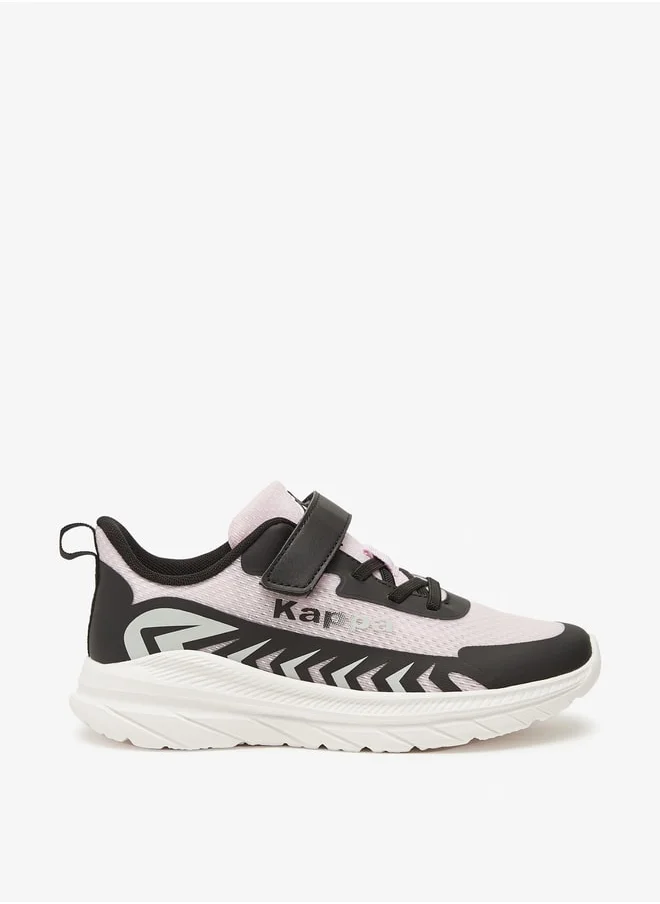 Kappa Girls' Colourblock Sports Shoes with Hook and Loop Closure