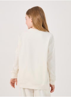 Styli Slogan Printed Round Neck Sweatshirt  - Image 3