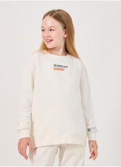 Styli Slogan Printed Round Neck Sweatshirt  - Image 1