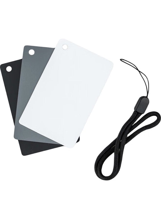 Jjc 18% Gray Card, White Balance Card, Photography 18% Gray Card, Black White Gray Tri-Color Neutral Gray Card, Portable Lighting Metering Color Calibration Card, Small Size 8.5Cm×5.4Cm - Image 2