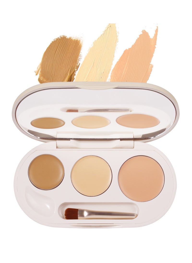 Sheloves Sheloves Concealer Palette Set - Creamy Formula with Brush - Ideal for Concealing Dark Circles Flawless Makeup and Brightening Skin(001)  - Image 1