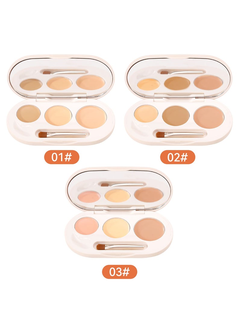 Sheloves Sheloves Concealer Palette Set - Creamy Formula with Brush - Ideal for Concealing Dark Circles Flawless Makeup and Brightening Skin(001)  - Image 2