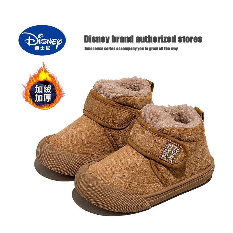 Disney Cotton Boots 2025 Winter Kidsren'S Anti-Ski Boots Boys And Girls Short Boots Fleece-Lined And Thickeneded Cotton Shoes - Image 1
