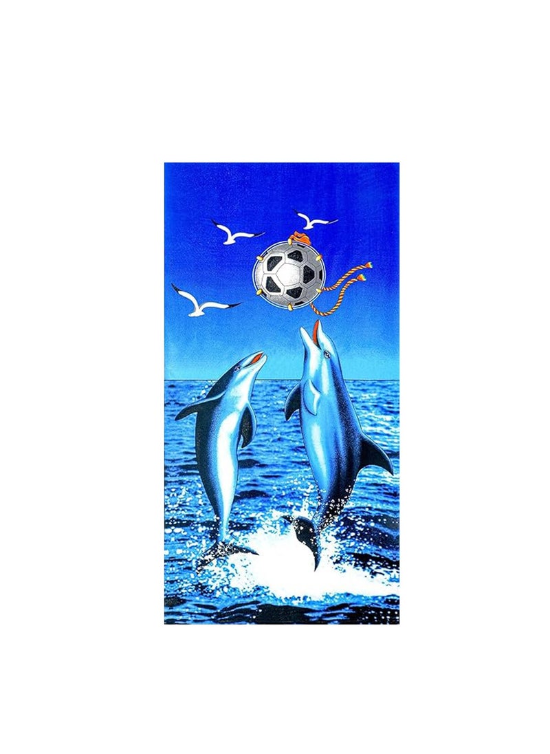 Beach Towel Set - Dolphin and Sunset Design, 100% Polyester, Quick-Dry, Lightweight, Soft and Absorbent, Sand-Free, Travel-Friendly, Pool, Beach, and Outdoor Use, (Pack of 2, 142 x 68 cm) - pzsku/Z43BCBCE0D8E7A5D0B5B6Z/45/_/1734782380/6a47ec37-e1c6-463e-9d72-a4572de98fd1