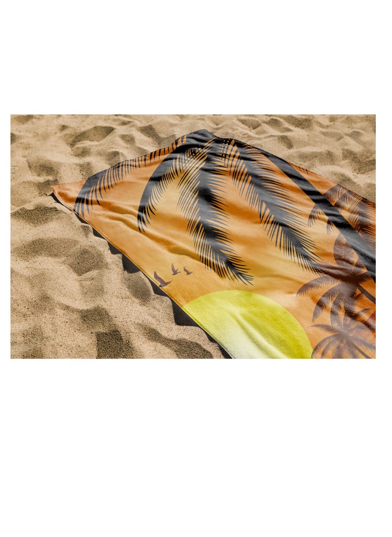 Beach Towel Set - Dolphin and Sunset Design, 100% Polyester, Quick-Dry, Lightweight, Soft and Absorbent, Sand-Free, Travel-Friendly, Pool, Beach, and Outdoor Use, (Pack of 2, 142 x 68 cm) - pzsku/Z43BCBCE0D8E7A5D0B5B6Z/45/_/1734782382/ffc45af5-405a-4223-a744-96164de40b3b