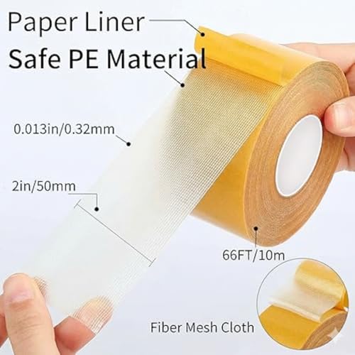 BLUEONE Double Sided 3CM x 10M Long Super Strong Sticky Carpet Tape, Non-Slip Waterproof Removable Mesh Grid Tape for Hardwood Floors, Mats, Wall Hanging & Paste Decoration (10M) - Image 2