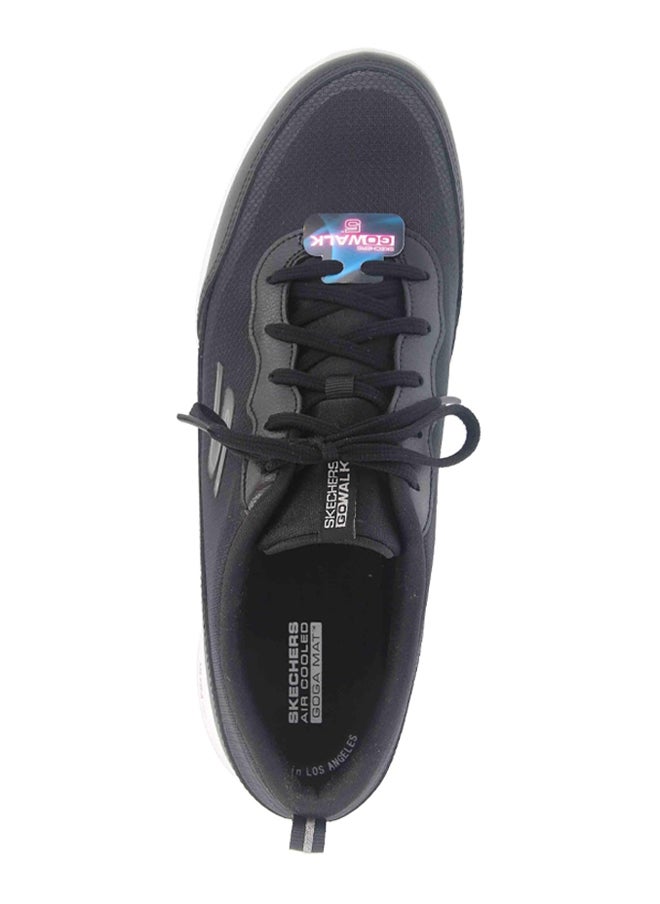 SKECHERS - SKECHERS GO WALK 5 - PERFECT STEP LACE UP SNEAKERS FOR WOMEN IN BLACK WHITE - Image 1