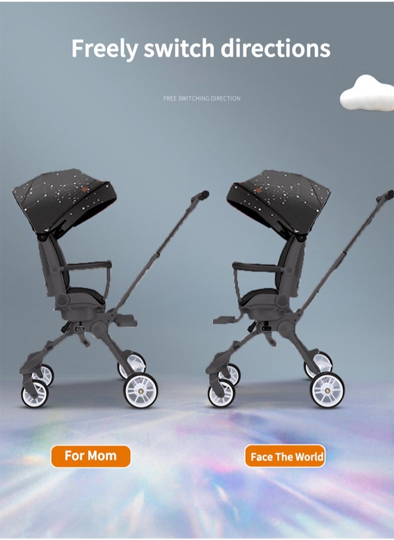 MaBaby One-button Folding Can Sit And Lie Flat Two-way Stroller  - Image 4