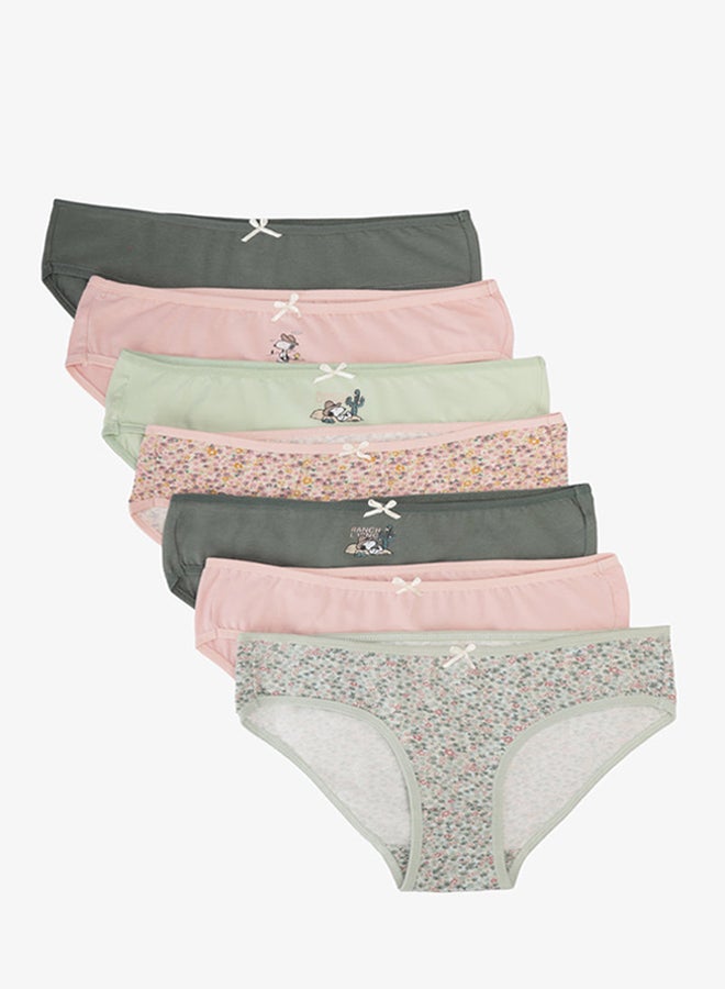 Carina Pack of 7 Colored Bikini Panties - Image 1