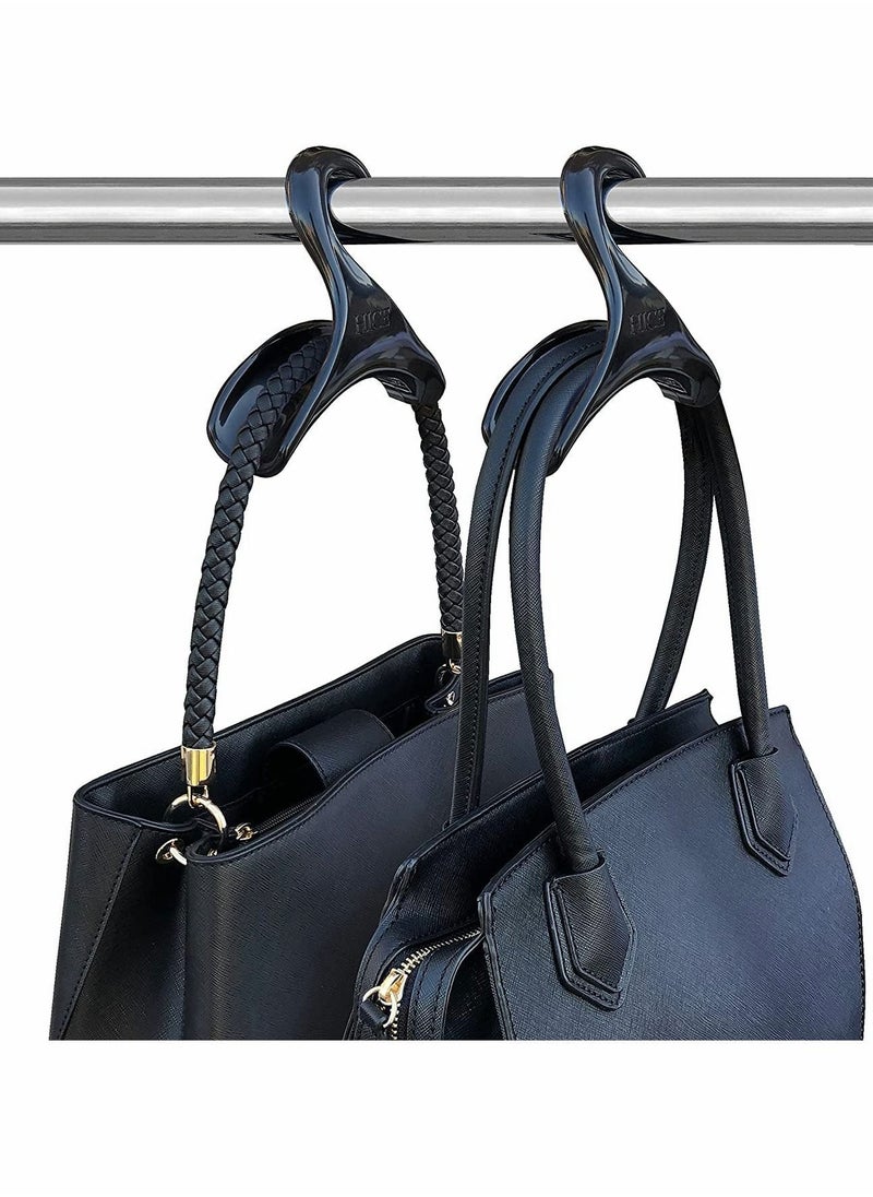 Y&D Purse Hanger Hook Bag Rack Holder, Handbag Organizer Storage 2 Pcs Black  - Image 1