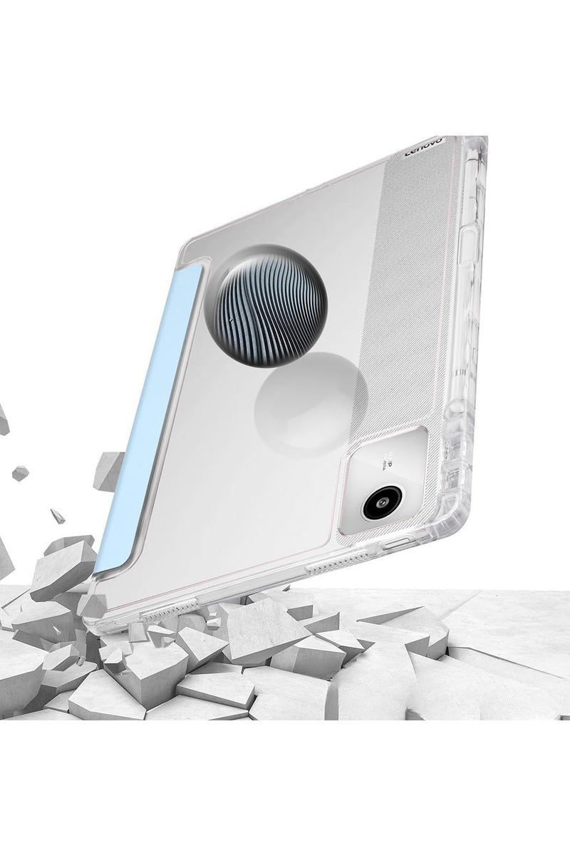 VKL Compatible with Lenovo Tab Idea 11 / Xiaoxin Pad 11 2025 (TB336ZU/TB336FU/TB335FC) ‌Soft Transparent Back Cover, Slim Lightweight Tri-fold Stand Case (Blue) - Image 5